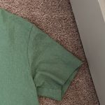 LCW Casual Crew Neck Short Sleeve Green Textured Boxy Fit Gauze Knit Short Photo 2