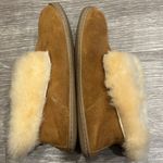 Minnetonka  Golden Tan Sheepskin Ankle Boot Slipper Sz 6 Hygge Cozycore Apres Ski Photo 4