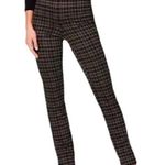 J. Jill Ponte Slim Leg Plants Plaid Black And Tan‎ Pull On Size Large Petite Photo 0