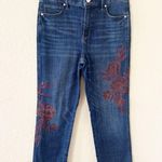 White House | Black Market WHBM High-Rise Everyday Soft Denim™ Embroidered Straight Jeans Size 6 Photo 1