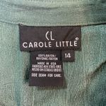 Carole Little VTG Tunic Shirt Womens 14 Green Blouse Top USA‎ Retro Classic Photo 3