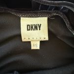 DKNY Petite small black velvet sleeveless v-neck stretchy tank dress Photo 5