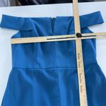 Dessy Collection Dress Womens 14 Dusk‎ Blue Off Shoulder Notch Trumpet Gown 3038 Photo 5