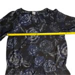 Just My Size  Floral Pullover Blouse 3/4 Sleeve  Womens  2X (18W-20W) Navy Blue Photo 4