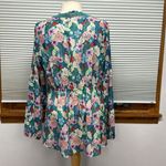 Matilda Jane  NWT Teal Kookaburra Boho Floral Lace Peasant Top Photo 4