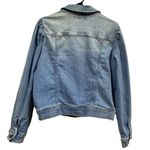 Falls Creek  Denim Button Up Puff Shoulder Blue Jean Jacket With Pockets Large Photo 2