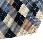 Sanrio Vintage  Smiles Hello Kitty Mini Tote Bag Purse Argyle Corduroy Japan Zip Photo 5