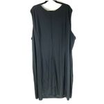 Roamans Outfit Set Dress Cardigan Duster Maxi Floral Black White Size 36W Photo 2