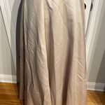 Victor Coasta for NANDRÉE Vintage Satin Off Shoulder champagne Coquette Overlay Formal Evening Prom Tan Size 10 Photo 2