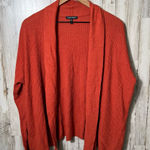Eileen Fisher  Burnt Orange Ribbed Open Cardigan Sweater Womens Size Small Photo 0