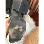 John Fluevog  boots knee high black size 7 RARE square front real leather suede Photo 5