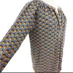 Boden Notch Collar Helena Long Sleeve Blouse Shirt Top in Morning Glory Size 10 Yellow Photo 2