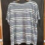 Catherines Navy and White Striped XL Top Nautical Yacht Resort Vacation Cruise Blue Photo 4
