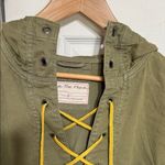 We The Free NWT  Moss Green Jacket with Yellow Lace-Up 100% Cotton Patches Photo 1