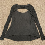 Allison Joy  Charcoal Long Sleeve Top Photo 0