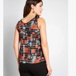 Modcloth At First Sight Womens Sleeveless Blouse Size Medium Art Deco Boho Photo 1