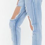Nasty Gal What Goes On Distressed Mom Jeans Photo 2