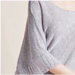 Anthropologie  Heather Gray Silver Knit Sweater Top Photo 4