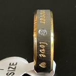 Gold titanium forever love promise ring size 7 Photo 3