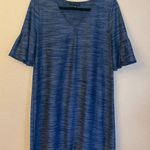 City Triangles Shift Dress Size MEDIUM Denim Blue Heather Short Ruffle Sleeve Photo 0