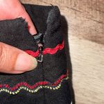 Saint Tropez West  Womens‎ Embroidered Lined Linen Blend Flare Skirt Black Size 8 Photo 5