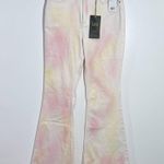 Lee ‎ High Rise Flare Vintage Modern 70's High Rise Tie Dye Jeans Size 25 Photo 0