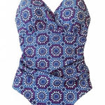 Boden Talamanca One Piece Swimsuit Navy Blue Scoop Neck Size 4 Classic Coastal Photo 0