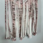 Studio Y Light Rose/Forest Green Funky Pleated Camo Midi Skirt Size L Photo 2