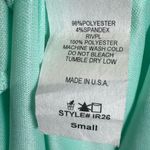 Mint green and white floral print backless halter dress size small Photo 5