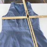 After Six  Dress Womens 8R Larkspur Blue V Neck Keyhole‎ Crepe Trumpet Gown 6821 Photo 7