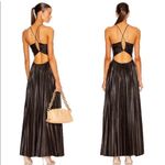 ALC Frank NWOT A.L.C. Ariya Vegan Leather Maxi Dress Gown Size XL Brown Photo 2