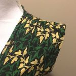 Diane Von Furstenberg  Green & Black Floral Silk Jersey Sleeveless Tie Top Size P Photo 3