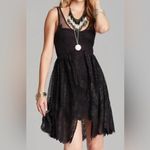 Free People kristal Metallic gold and black lace mini Dress,Size 8 Photo 2