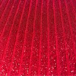 Cable & Gauge  Red Metallic Pullover Cowl Neck Sweater Size XL Photo 4