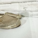 Michael Kors Shoes Women Size 5M Gold Metallic Gold Embellished Espadrilles Flat Photo 4
