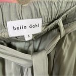 Bella Dahl  Women's Waist Tie Silky Pleated Trouser Moss Green Size S Photo 4
