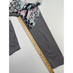 Nike  Pro Floral Print Athletic Leggings Grey Mint‎ Workout Compression Pants M Photo 1
