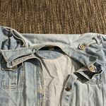 Denim & Co button up cinch waist vintage denim jacket Blue Size L Photo 6