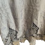 kaktus light blue batik lace hem 100% cotton mini sun dress Size M Photo 2