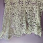 Cato White Lace Eyelet Cotton Boho Swim Cover Short Sleeve Blouse Size 22/24W Photo 3