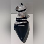 INCH2 Leather Strappy Pointed Toe Velvet Strap Ballet Flats EU Size 36 (US 5.5) Black Photo 2