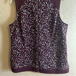 Chico's Weekends by 1 Medium Full Zip Vest Jacket Burgundy Sleeveless Photo 3