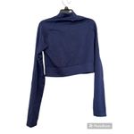 Boohoo  Navy bkue Long sleeved‎ athletic crop size L Photo 1