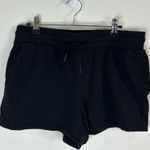 Yogalicious Womens Large Black Lounge Shorts Drawstring Pocket Athleisure Cotton Photo 2