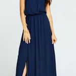 Show Me Your Mumu  SMYM Kendall rich navy blue maxi dress NEW SMALL Photo 0