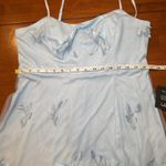 Lulus NWT Abundant Charm Light Blue 3D Floral Appliqué Maxi Dress Size XL Photo 10