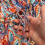 cupio  Colorful Paisley Maxi Dress Sleeveless, Ruffle Collar, Drawstring R35 Photo 3