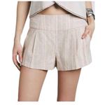 Free People Tan Pink Austin Striped Shorts Photo 0