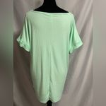 Zenana Outfitters Women’s Pullover Tunic V Neck Mint Green Ribbed Top Shirt Sz XL NWOT Photo 1