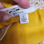 Cato Sunflower Yellow Embroidered Crochet Trim Tunic Size Large Photo 4